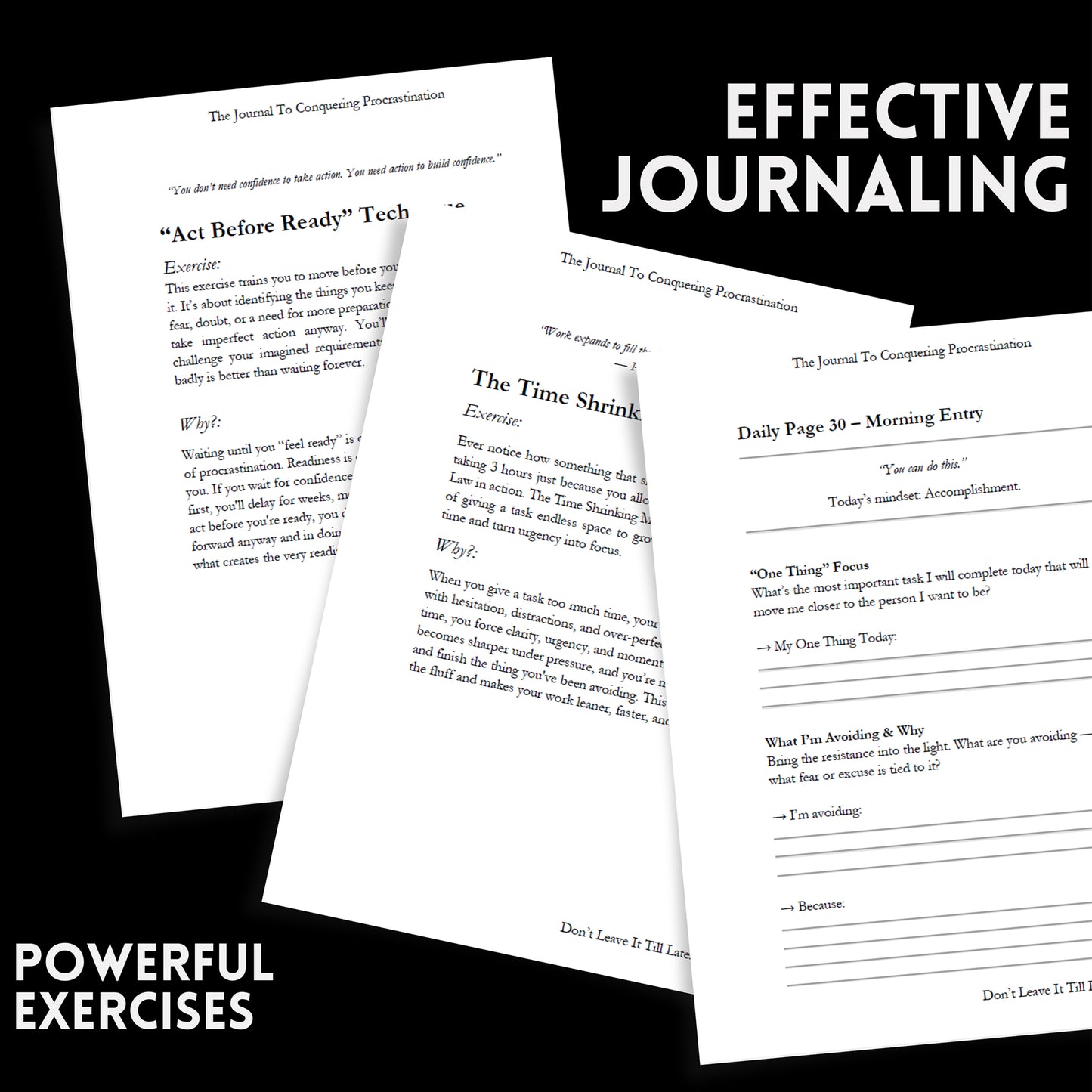 Don’t Leave It Till Later: The Anti-Procrastination Journal (E-Book)