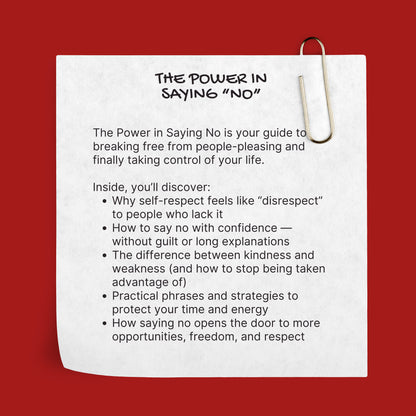 The Power in Saying NO – A Journal to Set Boundaries, Build Confidence, and Say No Without Guilt (E-Book)